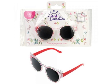 Солнцезащитные очки для детей "Привет, Ромашки!", оправа прозрачная Т23384