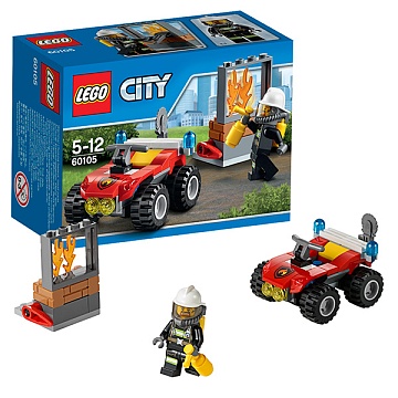 Lego City ПОЖАРНЫЙ КВАДРОЦИКЛ В КОР 60105 Лего Город