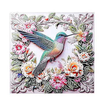 Алмазная мозаика КОЛИБРИ, 30x30 см, подрамник, холст, частичная выкладка M-12270
