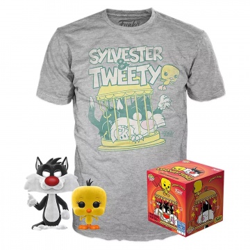 Набор Фигурка+Футболка Funko POP and Tee: Looney Tunes: Sylvester & Tweety (L) 46987