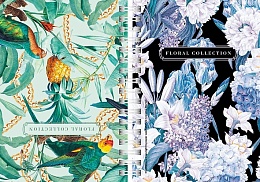 Записная книжка 80л А6ф 2-х цветная клетка .-Floral collection- 082841