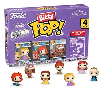 Фигурка Funko Bitty POP! Disney Princess S4 Rapunzel+Merida+Moana+Mystery (1 of 4) 4PK 73030 (10013160/270424/3143728/4, Китай)