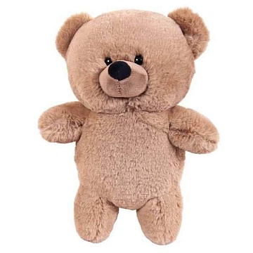 Флэтси. Медведь коричневый серый, 27см игрушка мягкая M5064