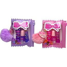 Lukky BonBon Gift набор косметики: блеск, помада, лак, косметичка, брелок Т26345