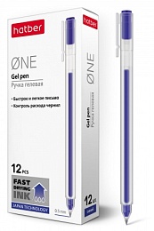 Ручка гелевая One, синяя 0,5мм, чернила fast dry 058627