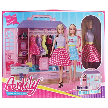 Кукла Anlily 99049 с гардеробной комнатой в наборе 200063596