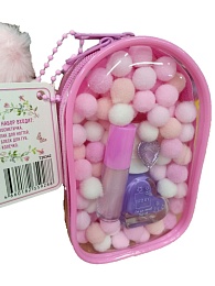 Lukky Fluffy Dream набор косметики,блеск, лак, косметичка, брелок Т26342