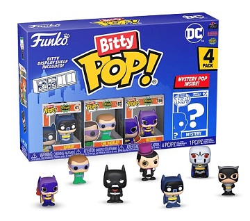 Фигурка Funko Bitty POP! DC Comics S4 Batman+The Riddler+Batgirl+Mystery (1 of 4) 4PK 71314 (10013160/070424/5019317/4, Китай)