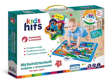 Игрушка интерактивная "Kids Hits.Музыкальный коврик с огоньками. Мы едем-едем" KH04/004