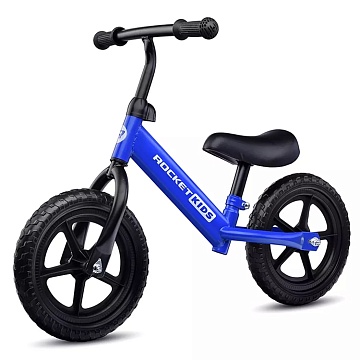 Беговел Rocket 12", колеса PVC, цвет синий R0044-BL