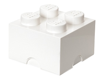 Пластиковый кубик LEGO для хранения 4, белый 4003