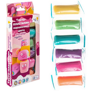 Набор для детской лепки Тесто-пластилин 6 цветов. Маршмеллоу цвета TA1089V