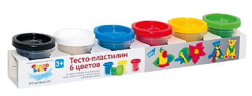 Набор для детского творчества "Тесто-пластилин 6 цвета" Genio Kids TA1009V
