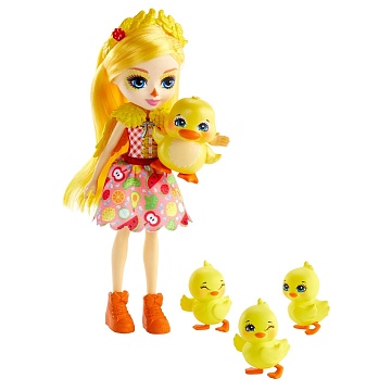 ENCHANTIMALS Dinah Duck, Slosh Кукла с 3+ зверушками GJX45 GJX43