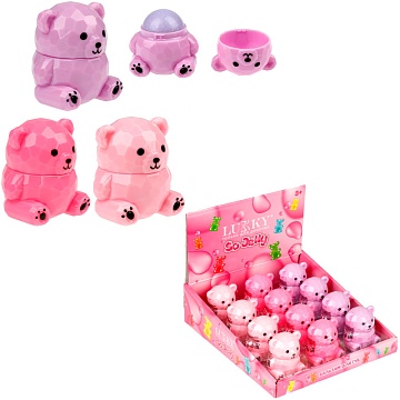 Lukky бальзам для губ с блёстками "Мишка Тедди" в асс. Т26692