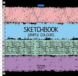 Скетчбук 80л А5ф 170х170мм 120г  Simply Colours