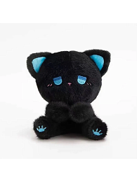 Мягкая игрушка Кот черный сидит мини