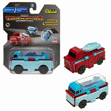 Transcar Double: Дельфино-кар – Автовоз с лодкой, 8 см, блистер Т21860