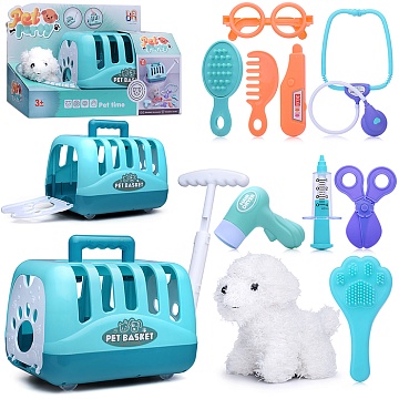 Игровой набор "Ветеринар" с белой собачкой в переноске R-01