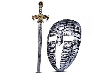 Набор рыцаря меч и щит серебро 918-40B