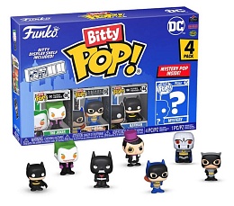 Фигурка Funko Bitty POP! DC Comics S2 Joker+Batgirl+Batman+Mystery (1 of 4) 4PK 71312 (10013160/070424/5019317/4, Китай)