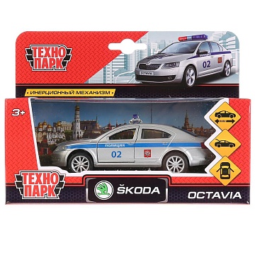 Металлическая модель "Skoda Octavia Полиция" (Технопарк)