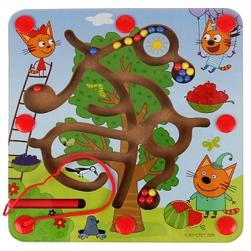 Деревянная игрушка-лабиринт «Три кота. Кто съел ягодку?»