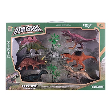 Набор динозавров с аксессуарами в коробке (6шт) 200741969