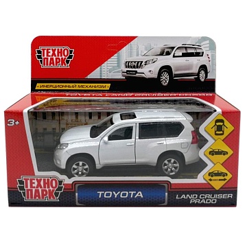 Металлическая модель "Toyota Prado" (белая)