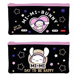 Пенал 205х110мм на молнии мягкий -Mi-Mi Bunny- 088260
