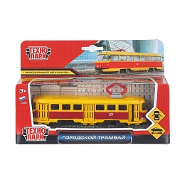 Модель металл ТРАМВАЙ, 16,5 см, двери, инерц 401950
