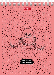 Блокнот 40л А6ф клетка на гребне серия -COOL Animals- 055480