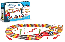 Гибкий трек Гонки 227 дет,  ворота, перекресток, дорожные знаки, 2 машинки Т20855