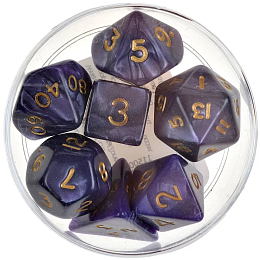 Набор кубиков для НРИ Pearl Poly Dice - Purple, арт. 11500