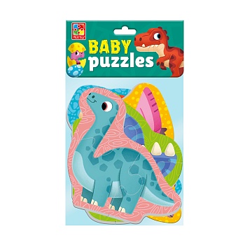 Мягкие пазлы Baby puzzle "Динозавры" 4 картинки, 12 эл. VT1106-91