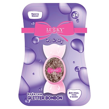 Lukky Glitter BonBon блёстки для глаз и тела, роз. золото Т27256