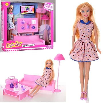Кукла Defa Lucy с мебелью, с аксессуарами