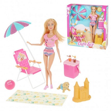 Кукла Defa Lucy "Пляжный отдых" 8475 pink