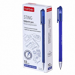 Ручка шариковая Sting синяя, чернила на масляной основе 067932