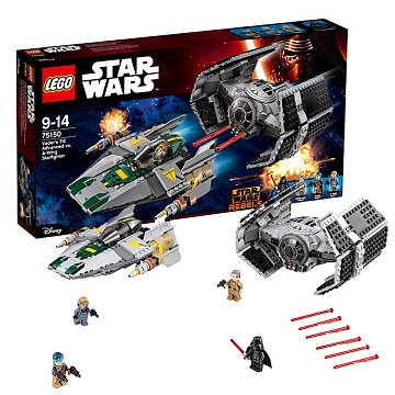 Lego Star Wars истребитель СИД Дарта Вейдера против Звёздного Ис A-Wing 75150 Звездные войны--