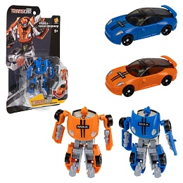 Transcar mini робот-трансформер, 8 см, блистер (в асс. 2 вида, синий и оранжевый) Т24051