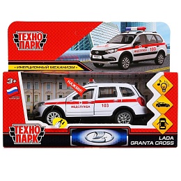 Машина металл свет-звук LADA GRANTA CROSS СКОРАЯ 12 см, двер,баг, 299798