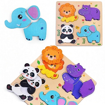 Пазл-вкладыш "Зоопарк" D2206