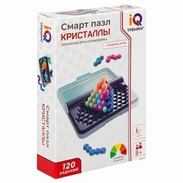 IQ ТРЕНИНГ Настольная логическая игра Смарт пазл Кристаллы Т25567