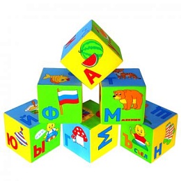 Мякиши набор из 6-ти кубиков Азбука в картинках