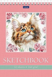 Блокнот SketchBook 32л А5ф 160г/кв.м  на гребне-Живой взгляд- 087257