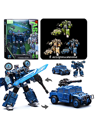Робот трансформирующийся в военный джип с пушкой, в коробке 908-9B