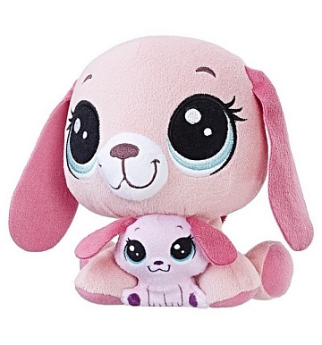 Pet Shop. Игрушка мягконабивная Розовая собака и его малыш C2135 C1136