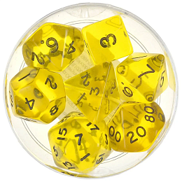Набор кубиков для НРИ Gem Poly Dice - Yellow, арт. 11494