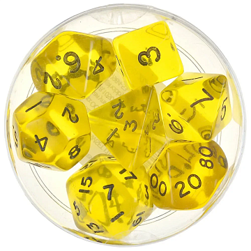 Набор кубиков для НРИ Gem Poly Dice - Yellow, арт. 11494